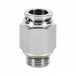 QS-AD-12-G38 Фитинг прямой, 12мм x G 3/8 (наруж.резьба)