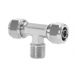 NM-AT-06-R18 Фитинг тройник T-образный с накидной гайкой, 6-4 мм x R 1/8